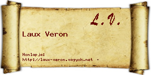 Laux Veron névjegykártya
